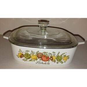 Vintage CorningWare Spice of Life Casserole Dish with lid A - 1 - B